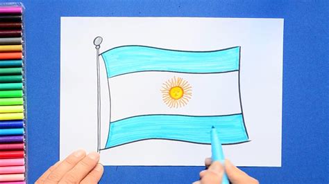 argentina flag drawing easy